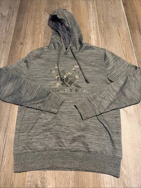Vortex Men's Gray Pullover Hoodie with Camo Logo